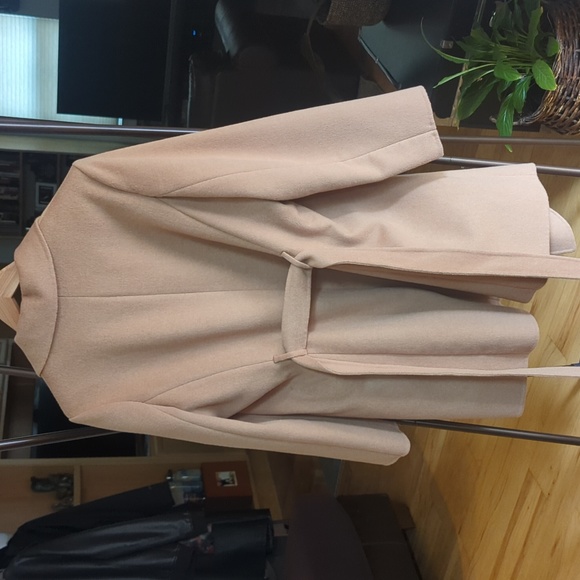 Lucky Brand Camel Wool Blend Wrap Trench Coat - Picture 6 of 7